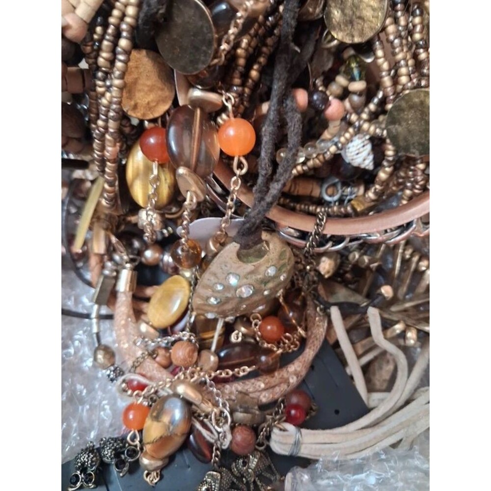 Over a lb of earthy boho jewelry